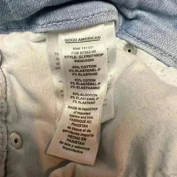 GOOD AMERICAN Good legs Flare Jeans In Indigo204 Size 12/31 - Picture 8 of 8